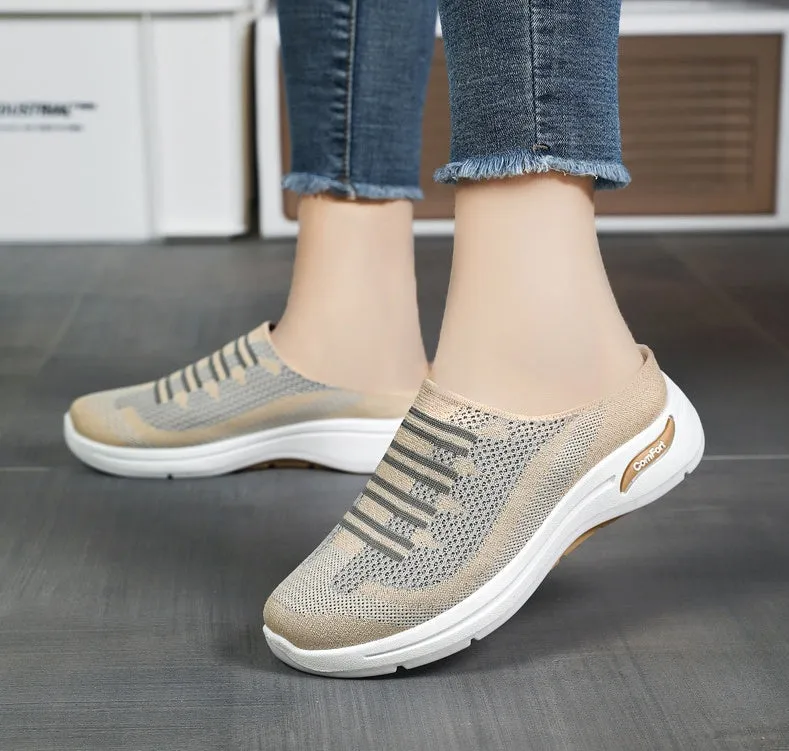 Casual Women's Quick-Drying Low-Top Sneakers with Contrasting Colors