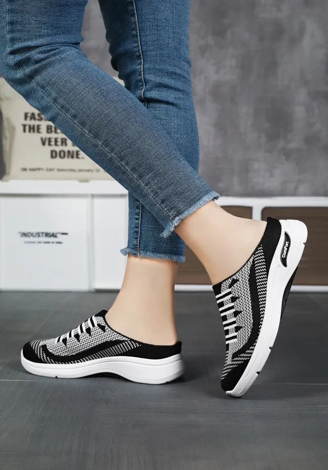Casual Women's Quick-Drying Low-Top Sneakers with Contrasting Colors