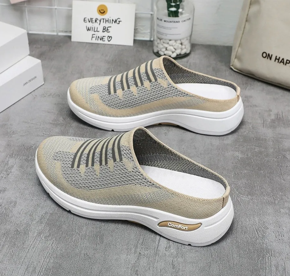 Casual Women's Quick-Drying Low-Top Sneakers with Contrasting Colors