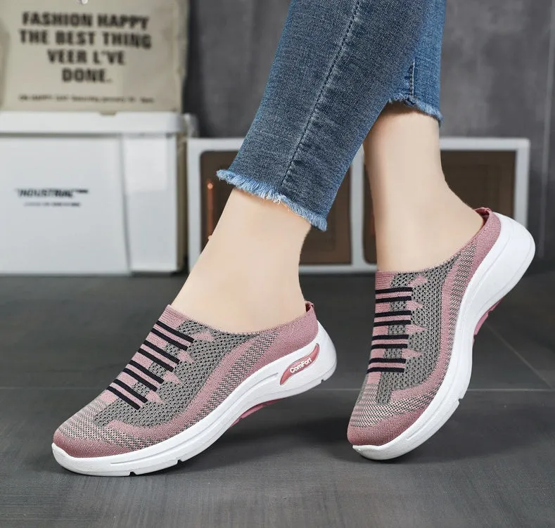 Casual Women's Quick-Drying Low-Top Sneakers with Contrasting Colors