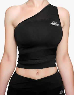 CHIONE Crop Top – Black Pearl