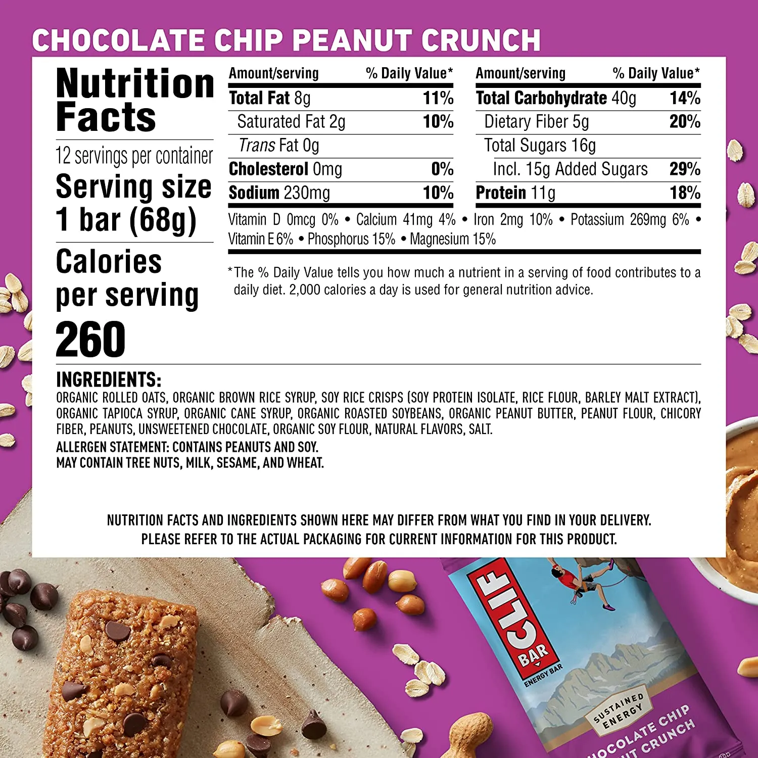 Clif Bar - Chocolate Chip Peanut Crunch