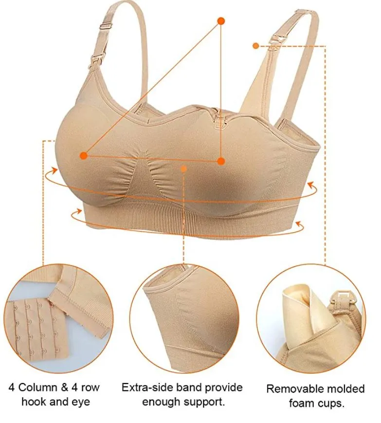 Comfort-fit Supportive Seamless Nursing Bras