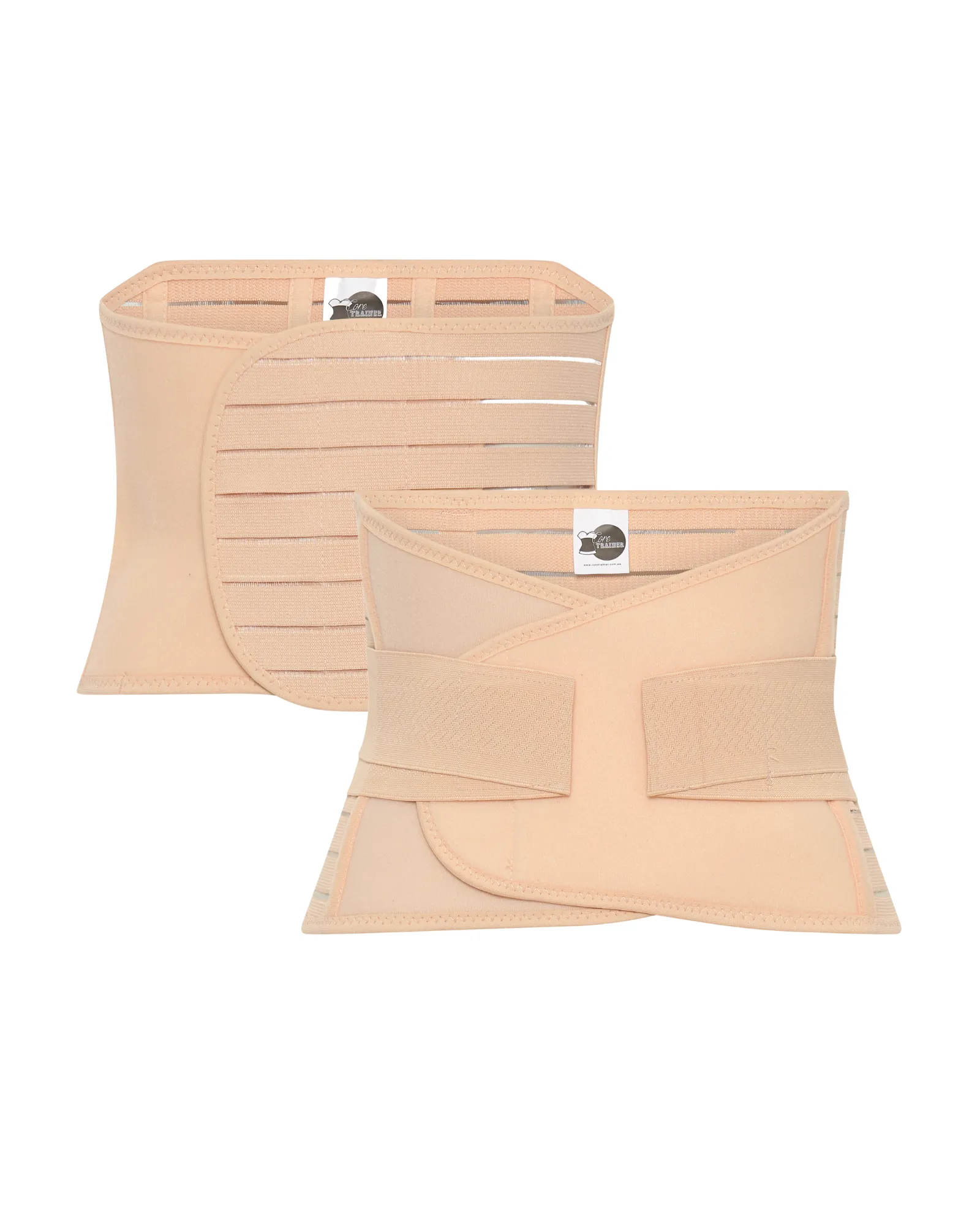 Core Trainer Post Pregnancy Waist and Hip Band 2 Pack Nude