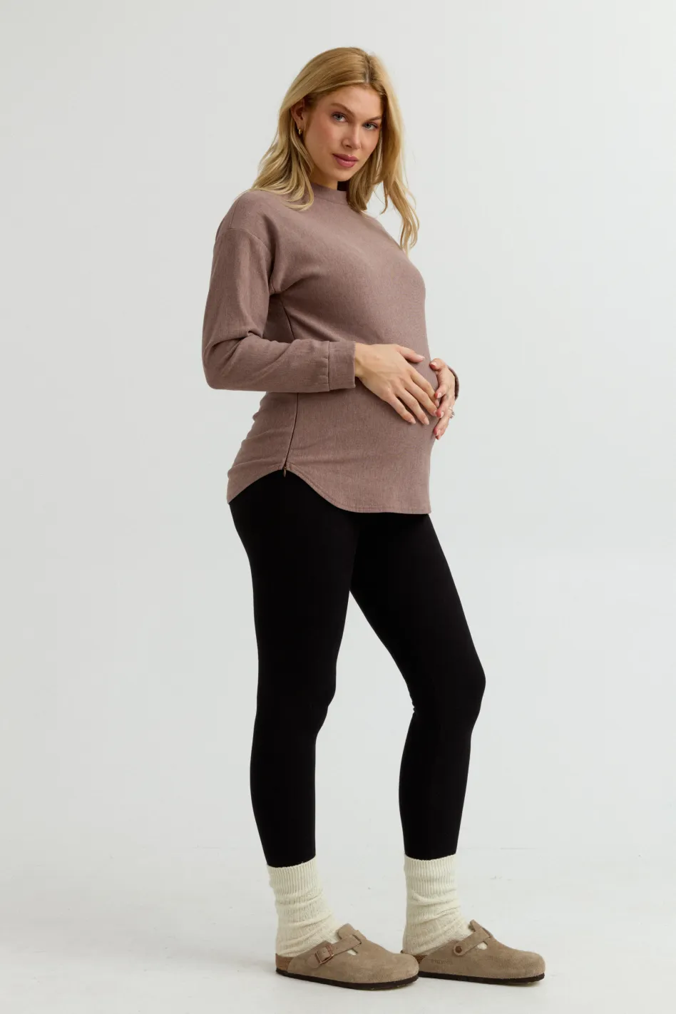 Cozy Fleece Side Zip Sweatshirt
