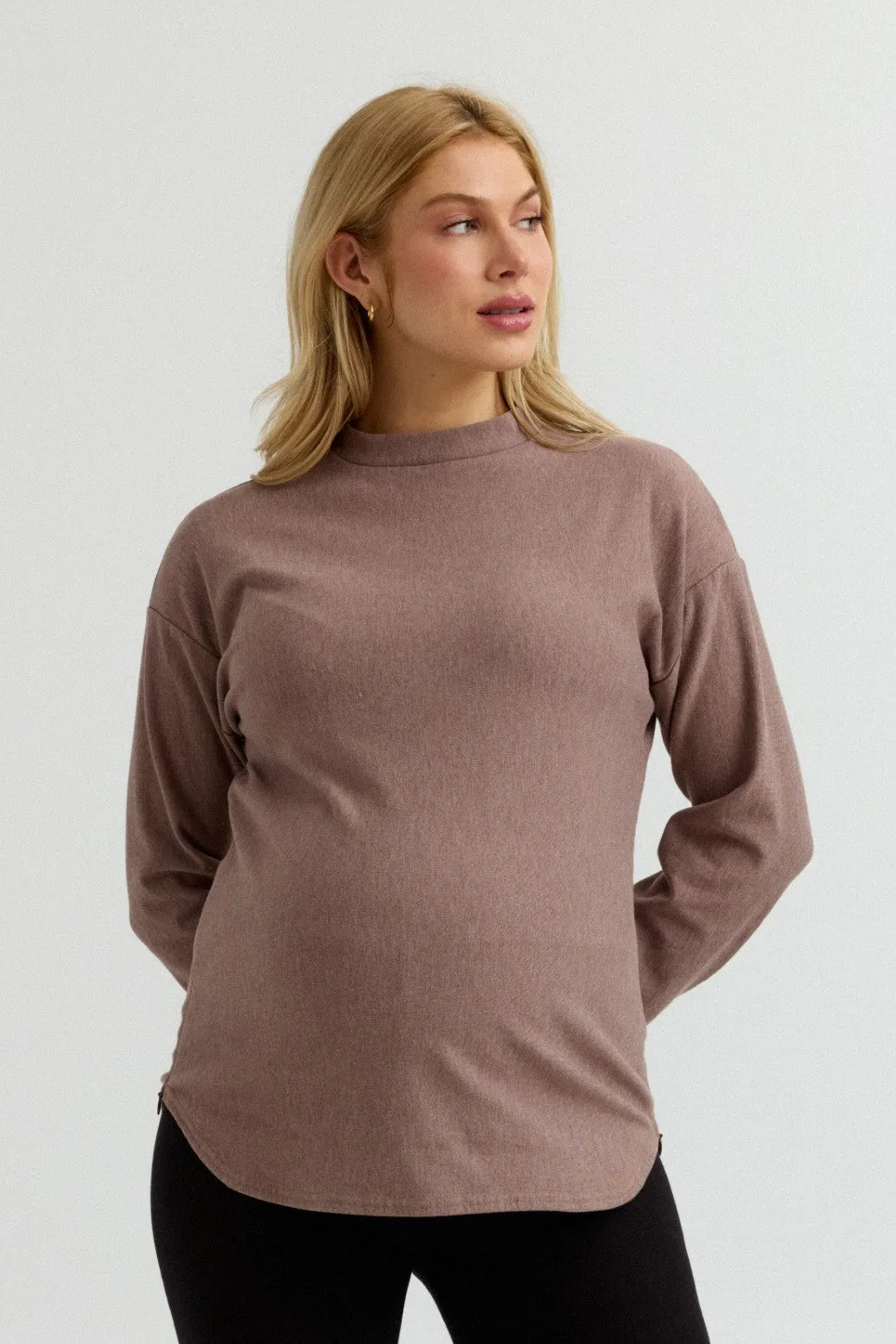 Cozy Fleece Side Zip Sweatshirt
