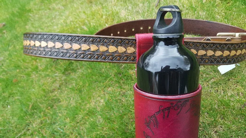 Custom Hand Made Leather Bottle / Drinks Carrier