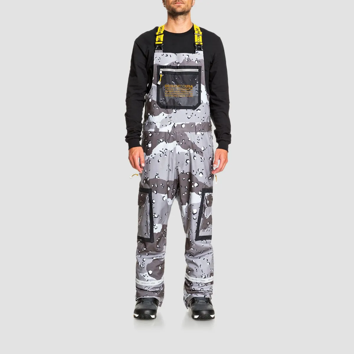 DC Revival Snow Bib Chocolate Chip Greyscale Camo