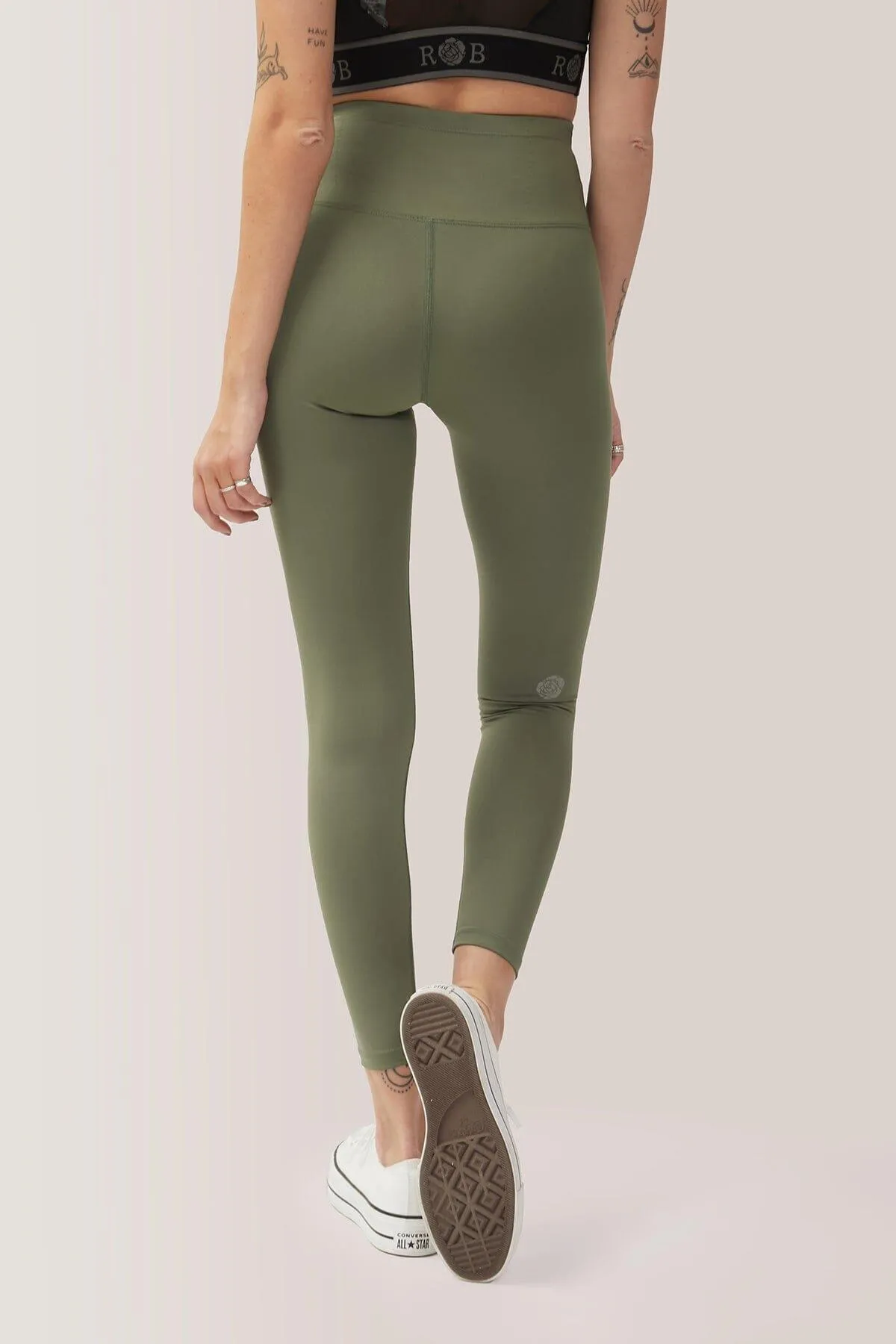 Divine Ultrahigh-Rise 7/8 Legging Rose Buddha - Sea Weed