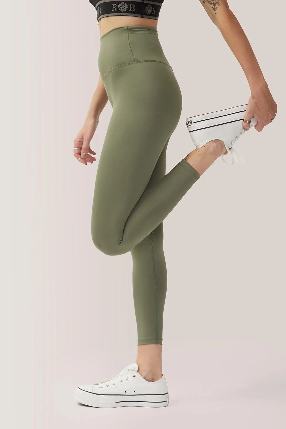 Divine Ultrahigh-Rise 7/8 Legging Rose Buddha - Sea Weed