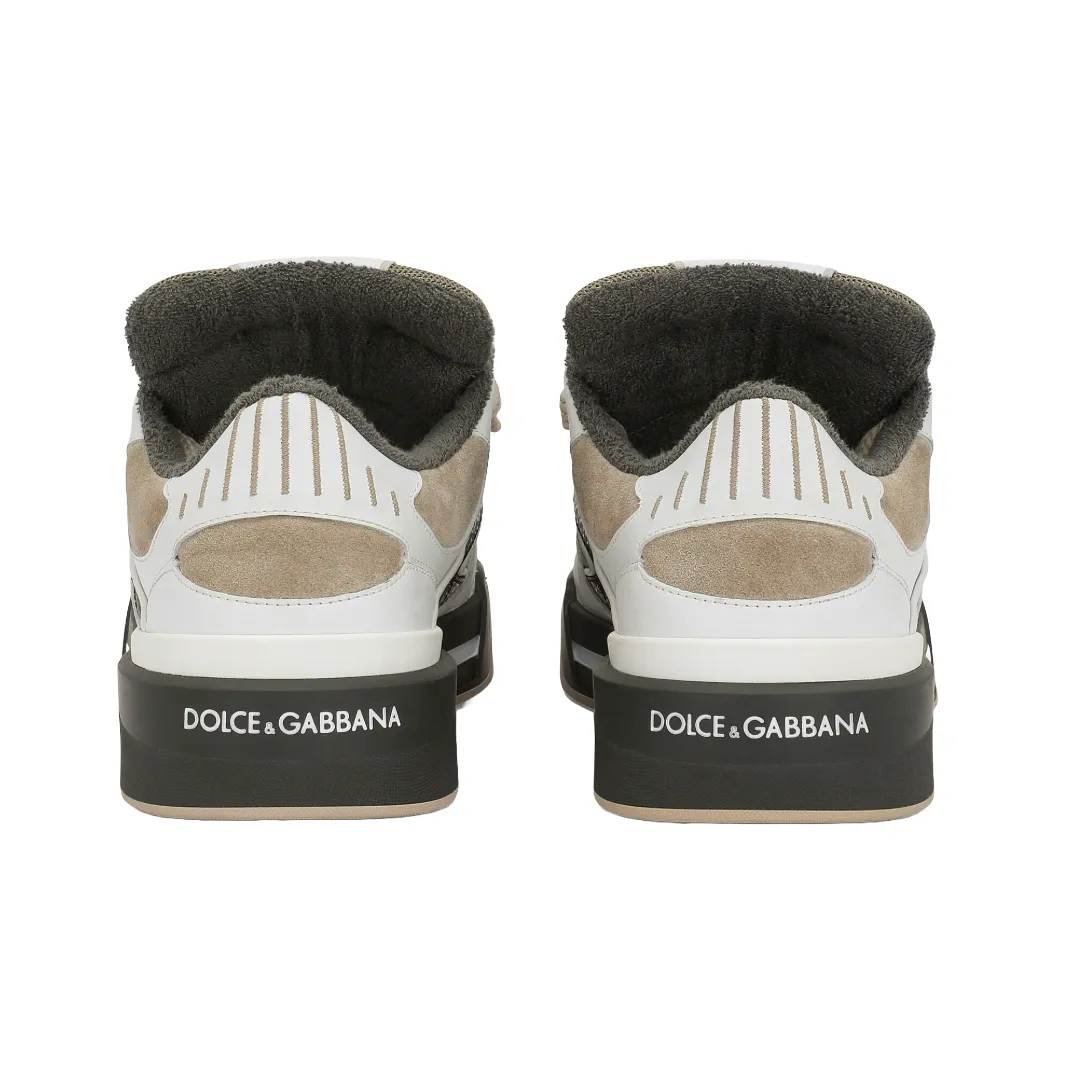 DOLCE & GABBAN ROMA SNEAKERS WHITE/BEIGE/TAN