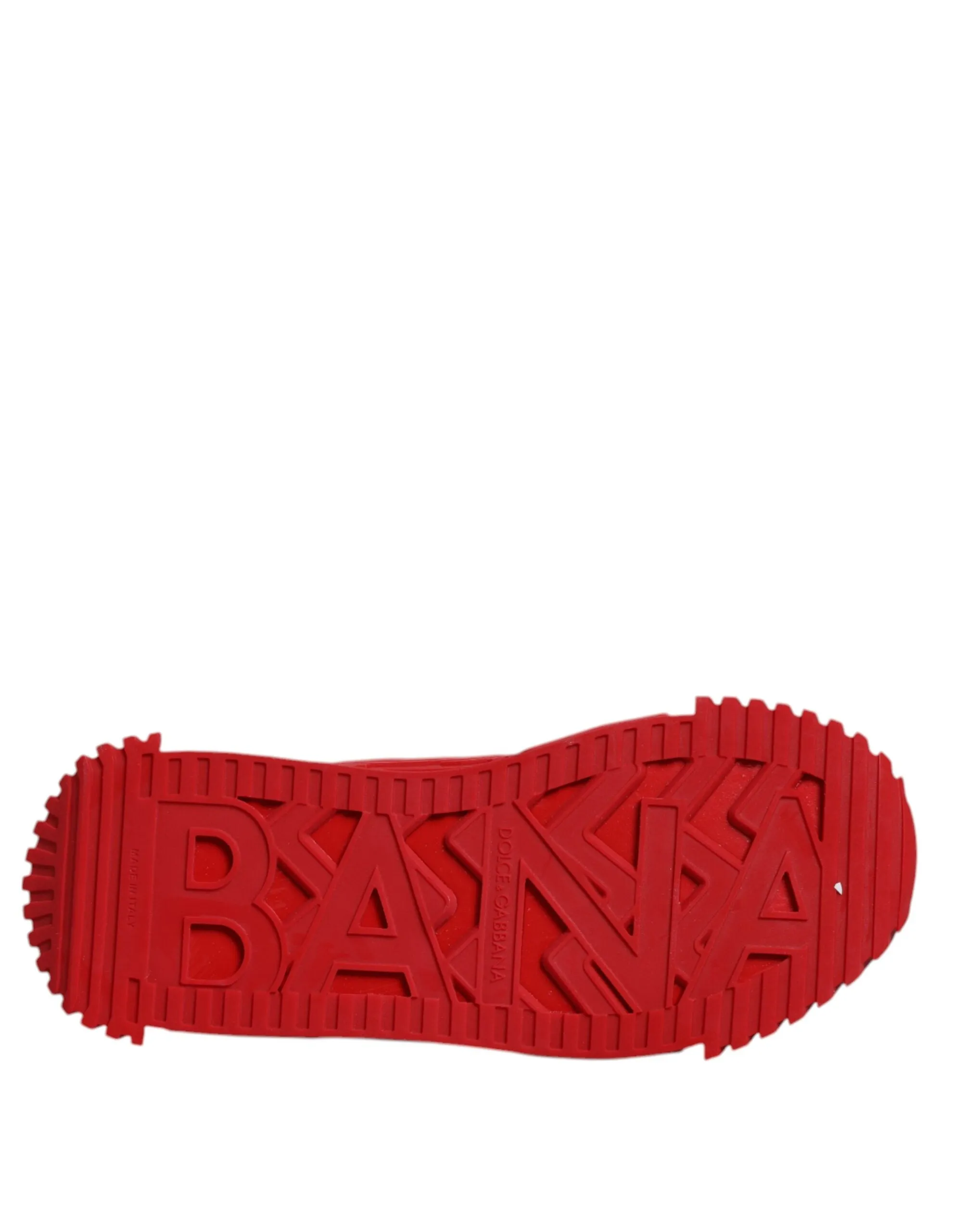 Dolce&Gabbana NS1 Men Red Sneakers Nylon Leather Low Top Athletic Trainer Shoes