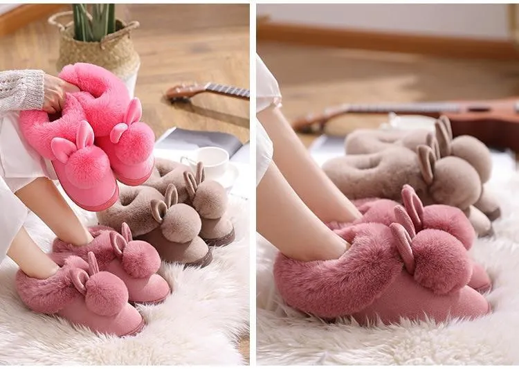 Double Comfy Bunny Slippers