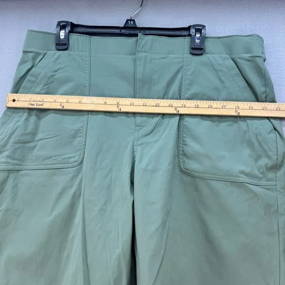Eddie Bauer Shorts Women's 16T Olive Green Horizon Bermuda High Rise Tall Hiking