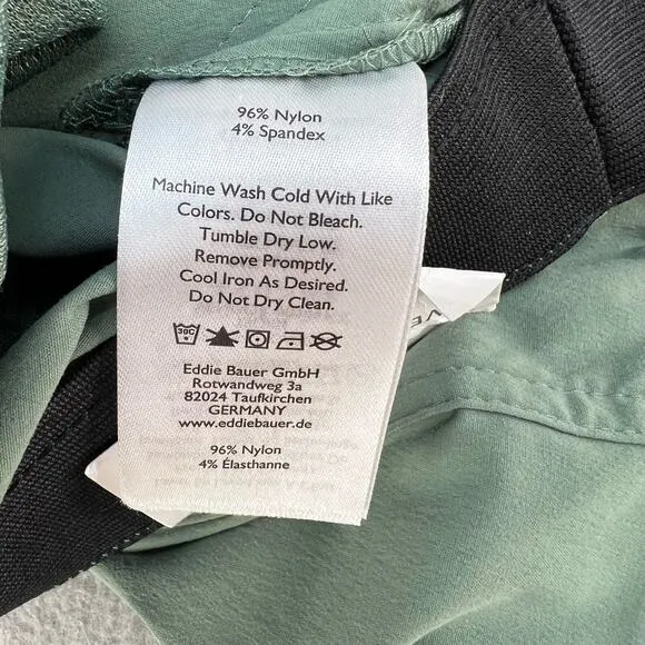 Eddie Bauer Shorts Women's 16T Olive Green Horizon Bermuda High Rise Tall Hiking
