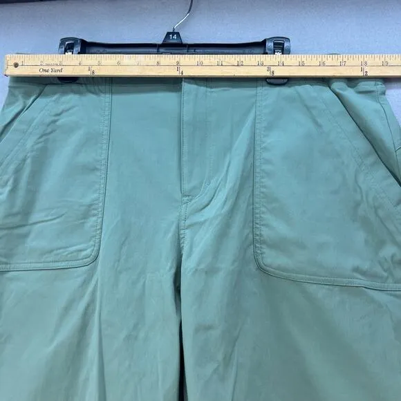 Eddie Bauer Shorts Women's 16T Olive Green Horizon Bermuda High Rise Tall Hiking