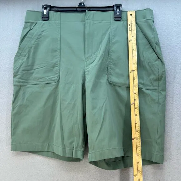 Eddie Bauer Shorts Women's 16T Olive Green Horizon Bermuda High Rise Tall Hiking