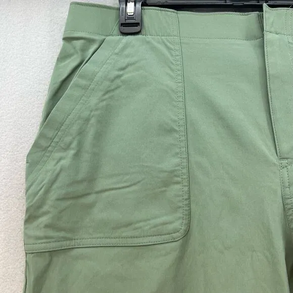 Eddie Bauer Shorts Women's 16T Olive Green Horizon Bermuda High Rise Tall Hiking