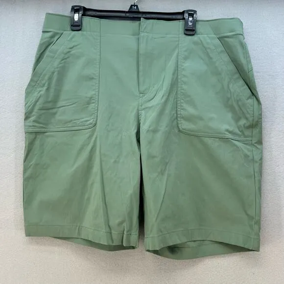 Eddie Bauer Shorts Women's 16T Olive Green Horizon Bermuda High Rise Tall Hiking