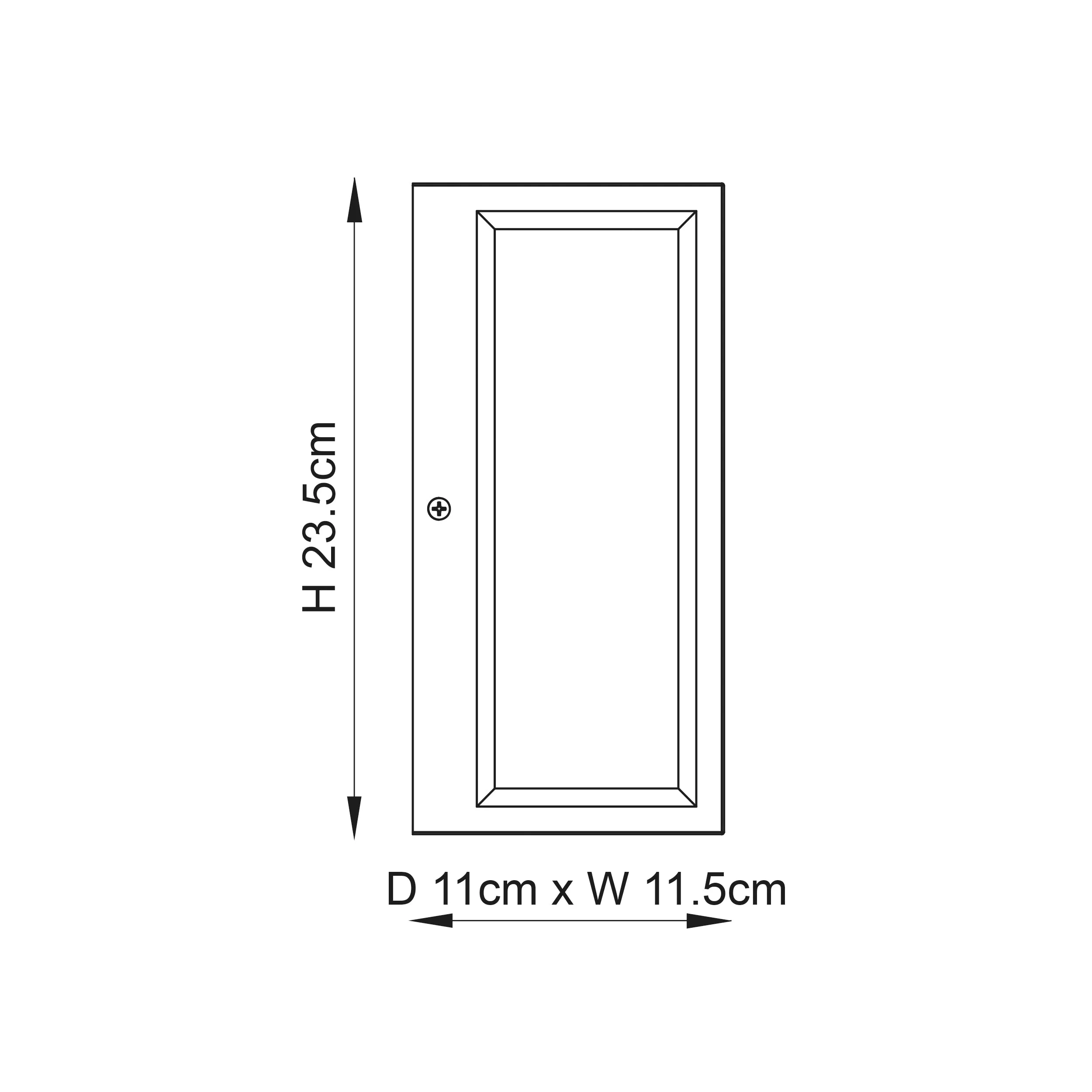 Endon 80600 Oxford 1lt Wall Matt black & clear glass 28W E27 Eco GLS (Required)