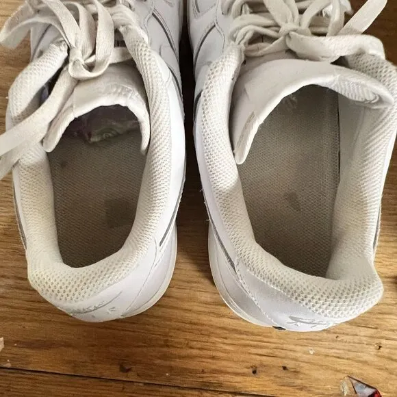 EUC (CW2288-111) Mens Nike Air Force1-Triple White Sneakers Athletic Train siz11