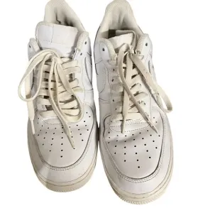 EUC (CW2288-111) Mens Nike Air Force1-Triple White Sneakers Athletic Train siz11