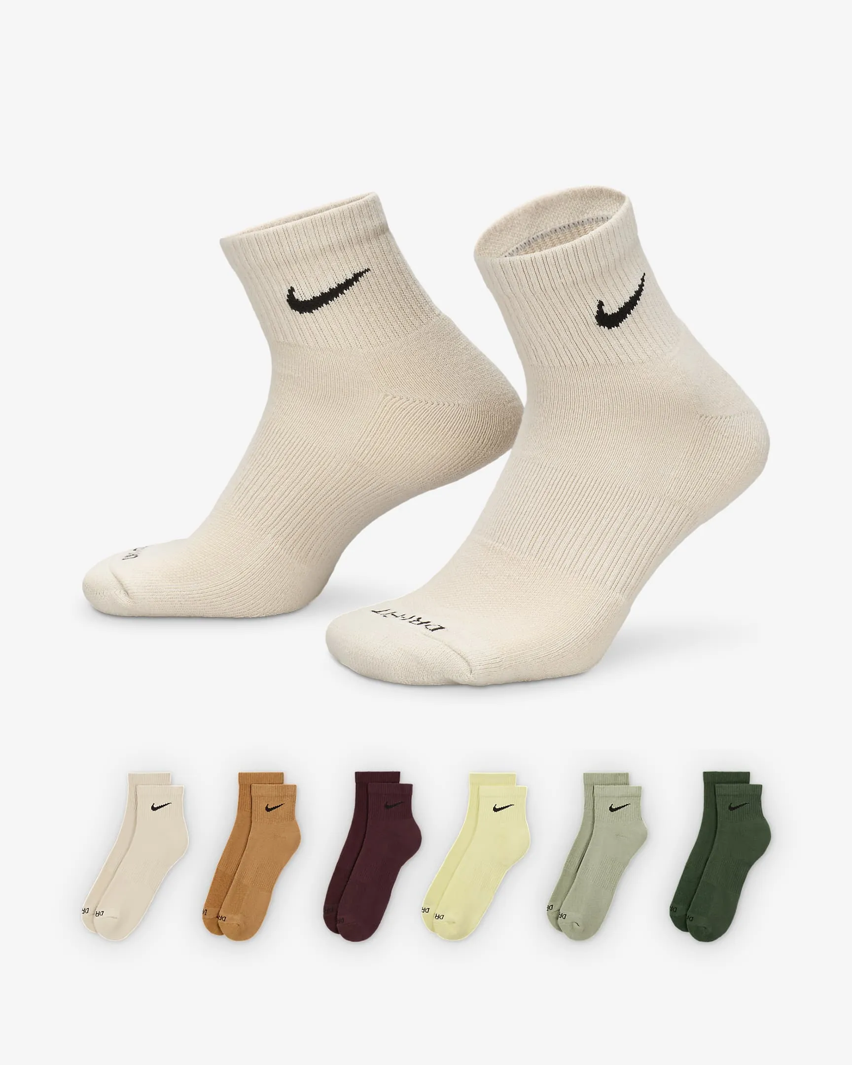 Everyday Plus Cushioned Training Ankle Socks - 6 Pack
