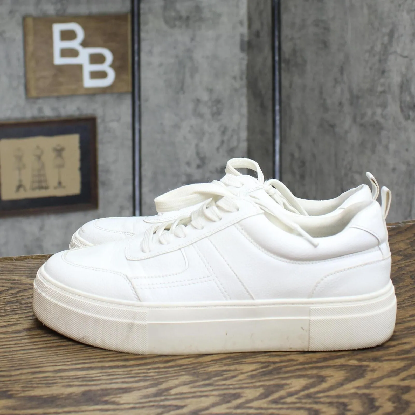 Falls Creek Womens Lace Up Sneakers 166955bbb54ef9 White 9M
