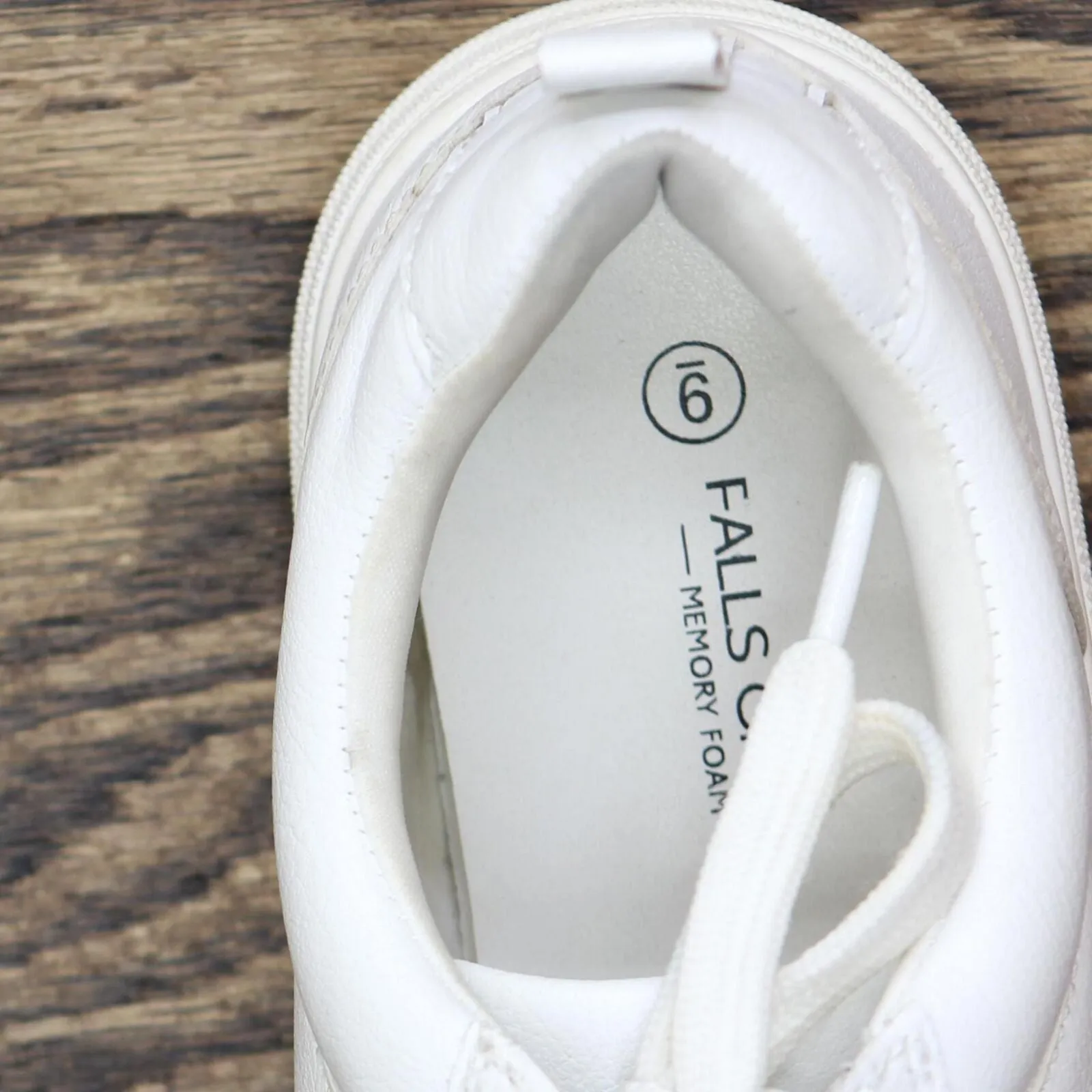 Falls Creek Womens Lace Up Sneakers 166955bbb54ef9 White 9M