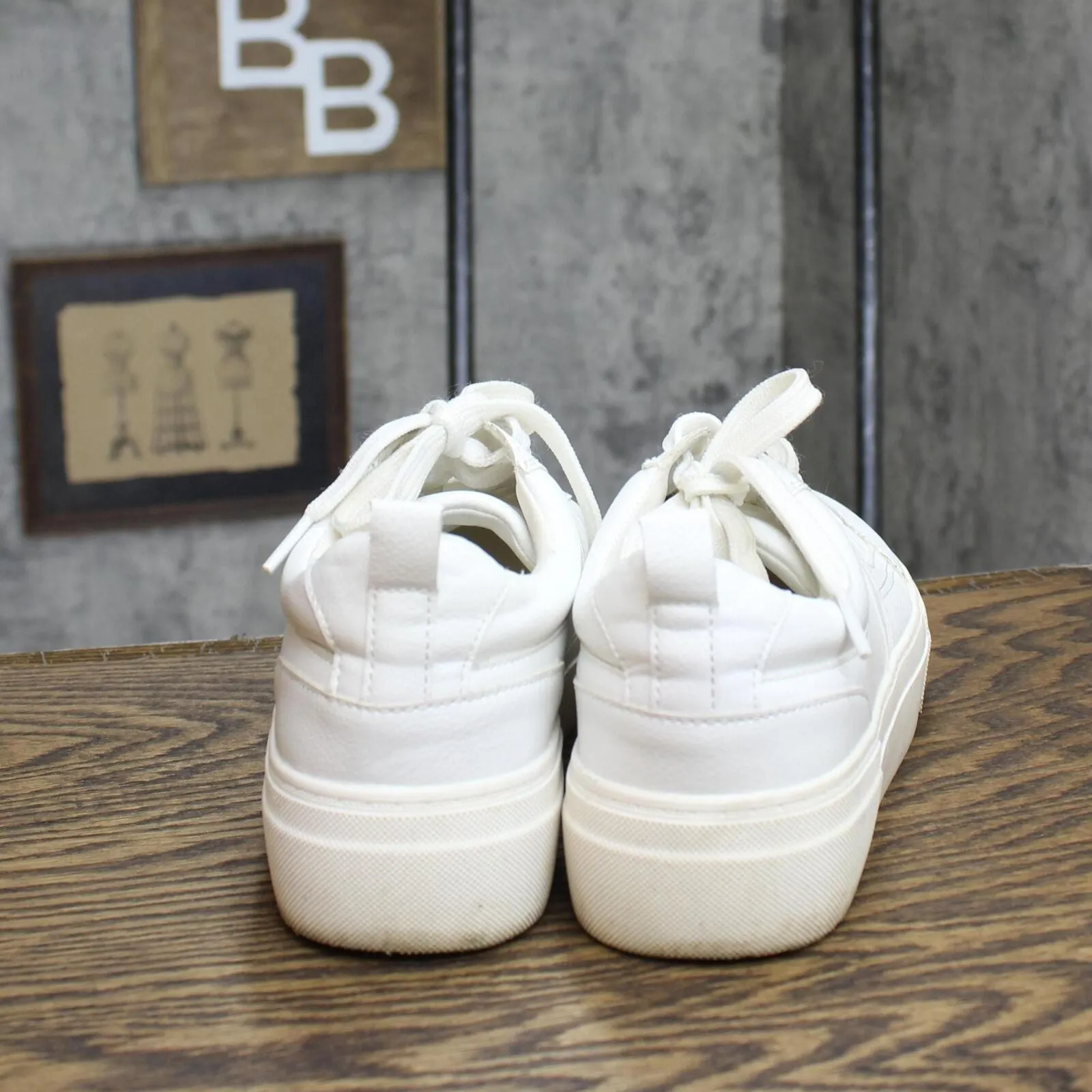 Falls Creek Womens Lace Up Sneakers 166955bbb54ef9 White 9M