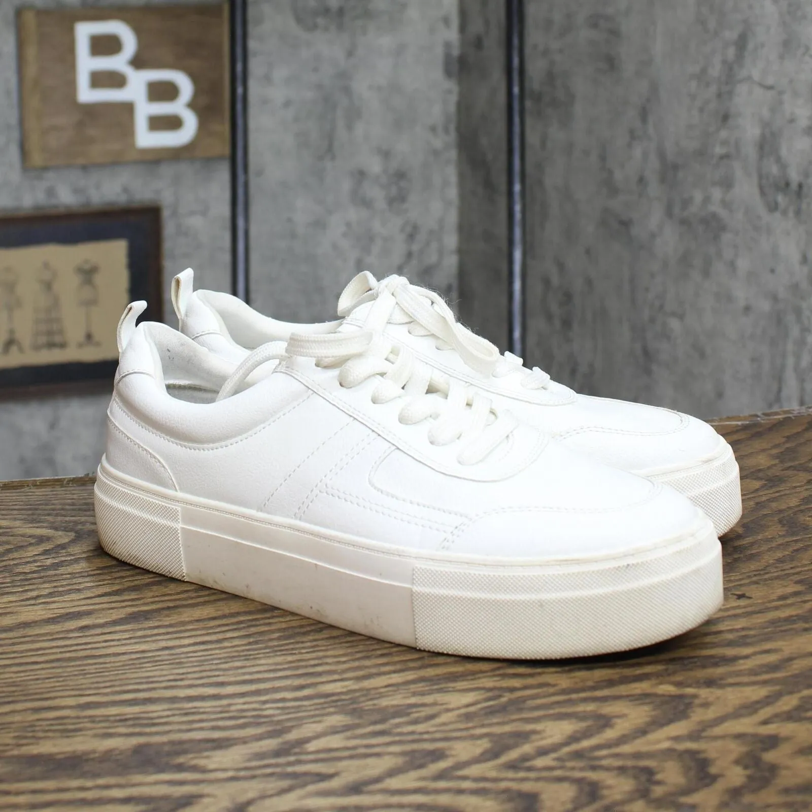 Falls Creek Womens Lace Up Sneakers 166955bbb54ef9 White 9M