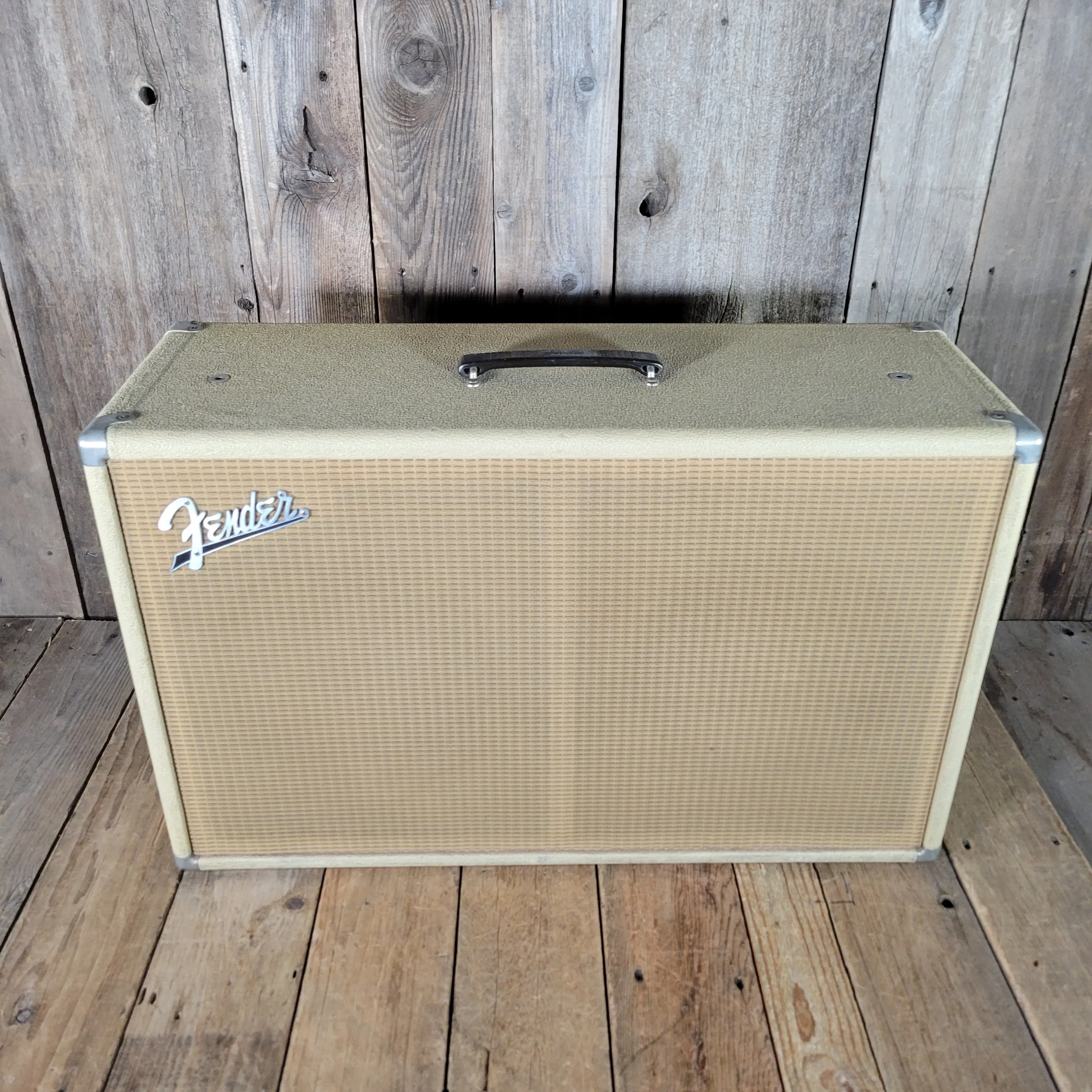 Fender Bandmaster Cab Original Cover Rough White Tolex 1962