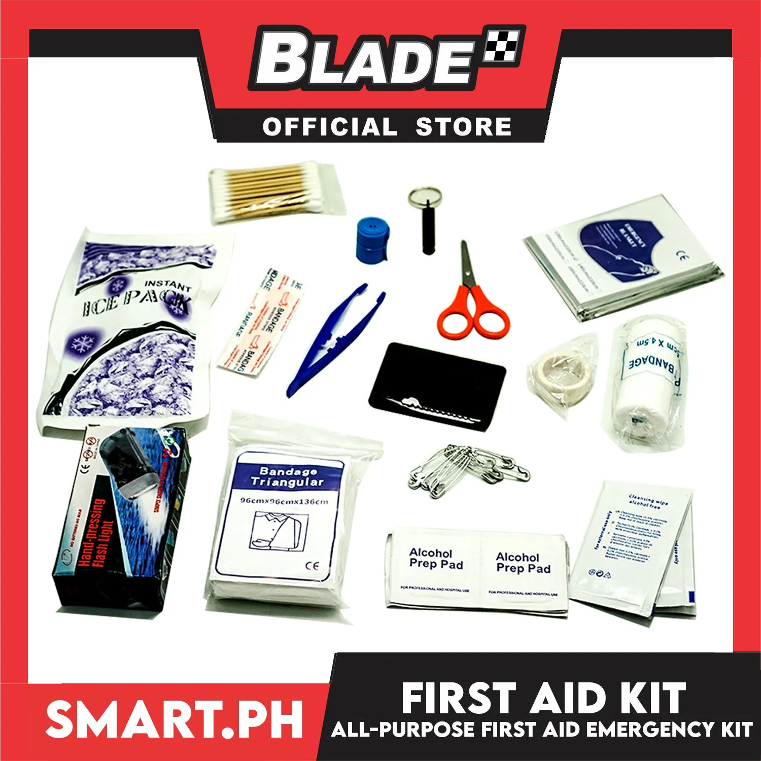First Aid Kit Compact, Lightweight for Emergencies at Home, Outdoors, Car, Camping, Workplace, Hiking & Survival