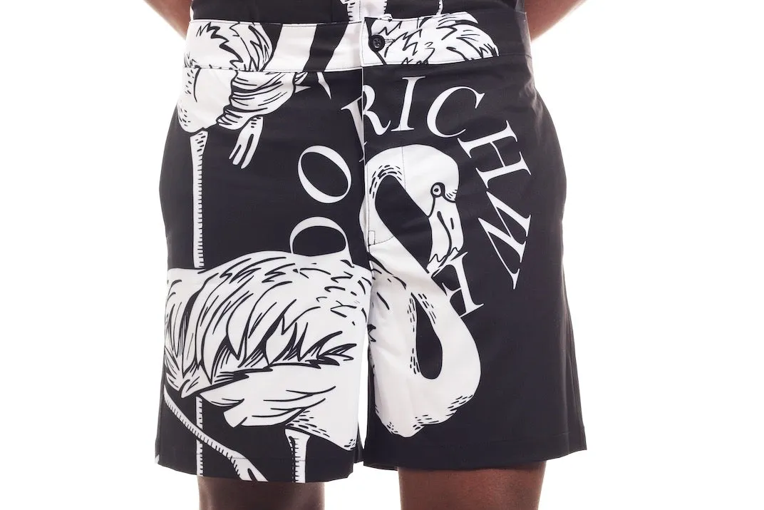 Flamingo Silk Short Set