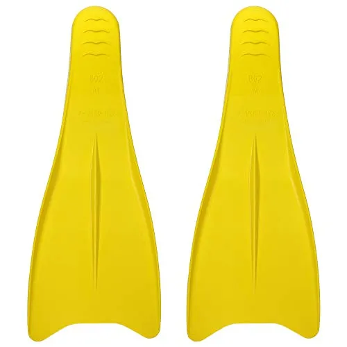 Flow Long Swim Fins for Swimming Training - Youth Sizes for Kids (M 7-9 (Yellow))