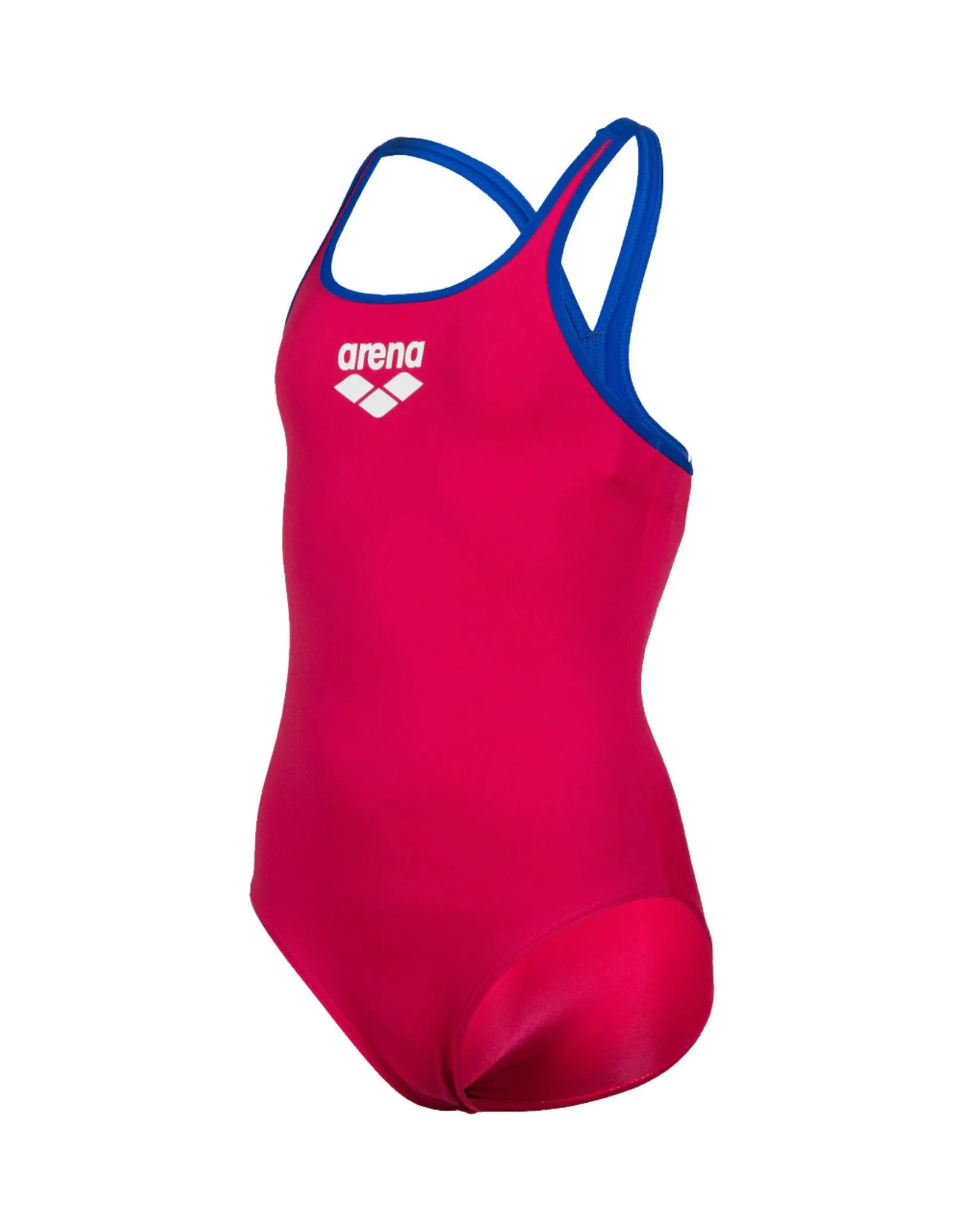 Girls Big Logo Swim Pro Back Swimsuit - Rose/Blue