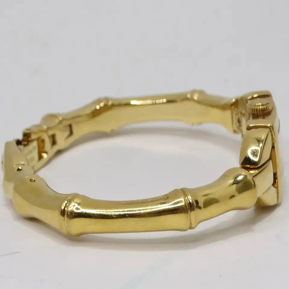 Gucci 6800 Yellow Gold Tone Bamboo Watch