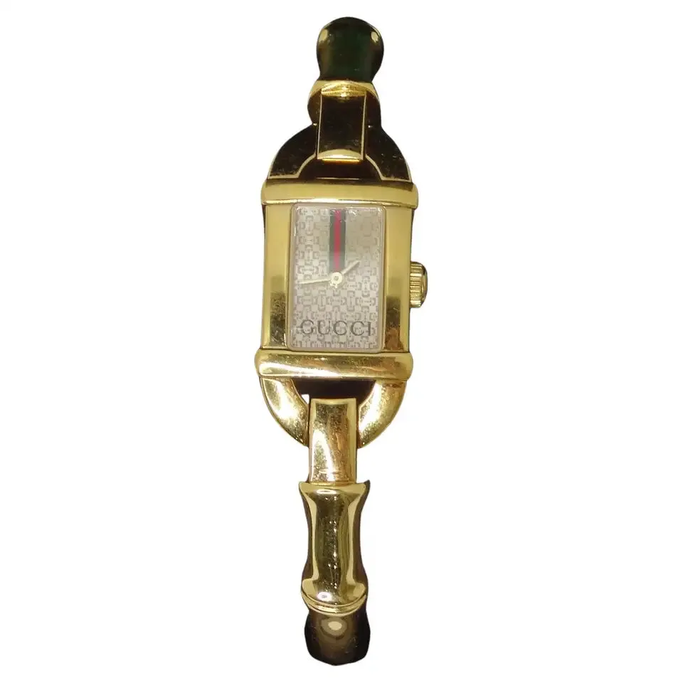 Gucci 6800 Yellow Gold Tone Bamboo Watch