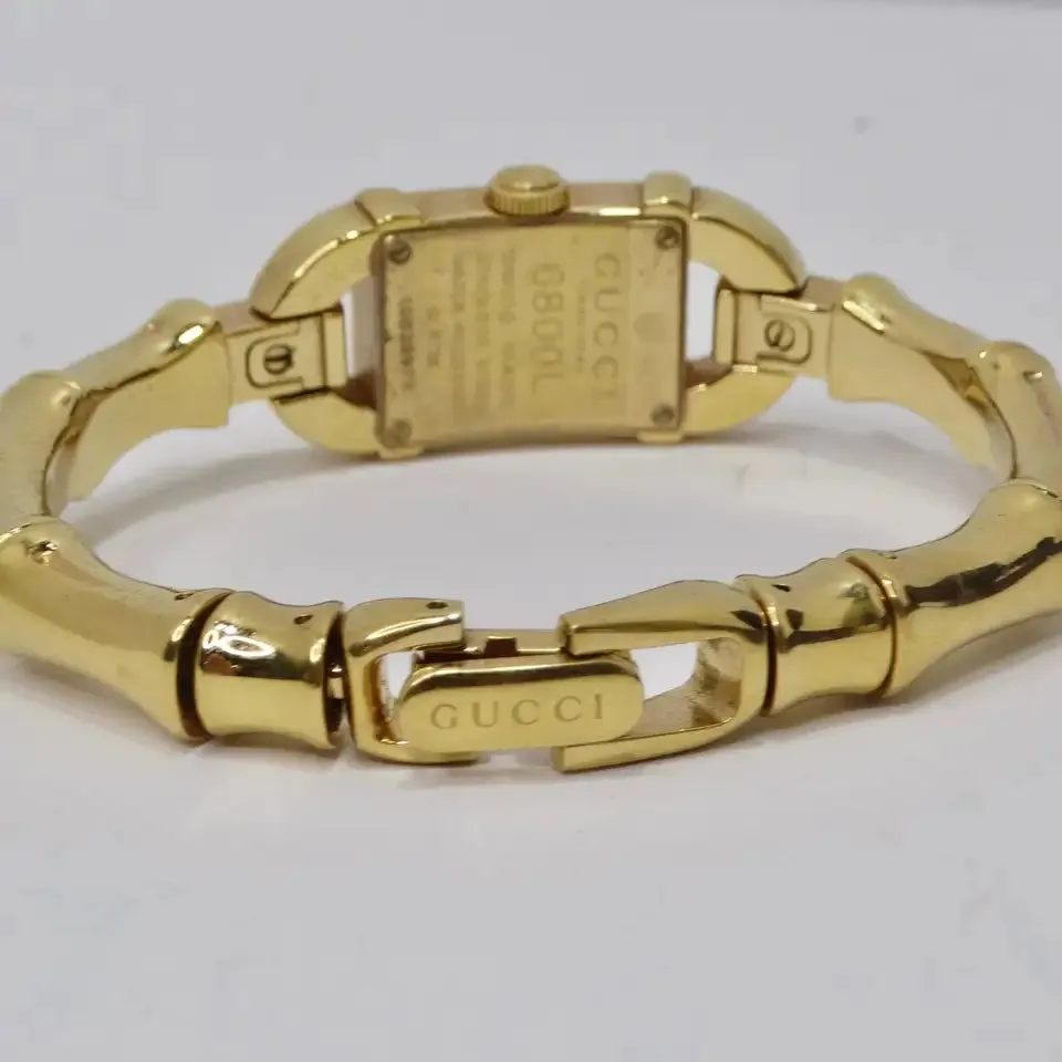 Gucci 6800 Yellow Gold Tone Bamboo Watch