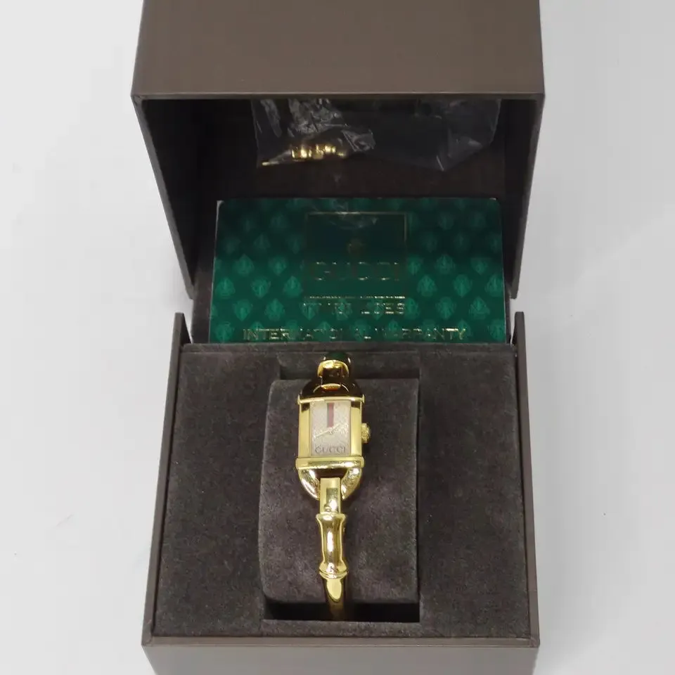 Gucci 6800 Yellow Gold Tone Bamboo Watch