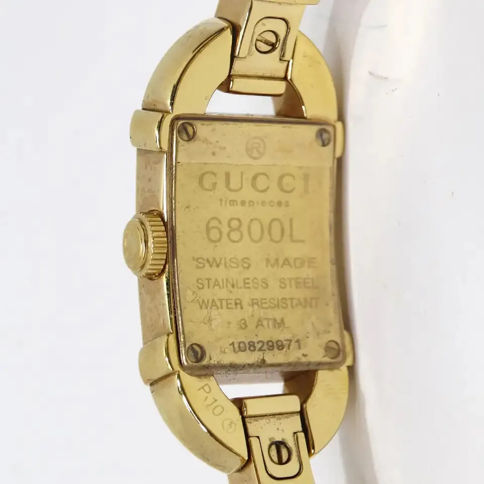Gucci 6800 Yellow Gold Tone Bamboo Watch