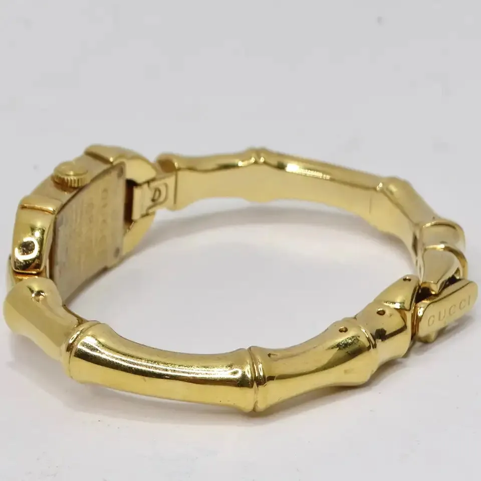 Gucci 6800 Yellow Gold Tone Bamboo Watch