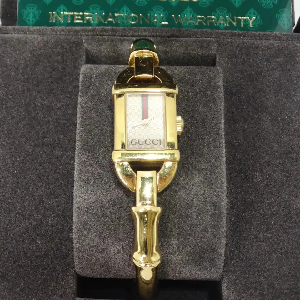 Gucci 6800 Yellow Gold Tone Bamboo Watch