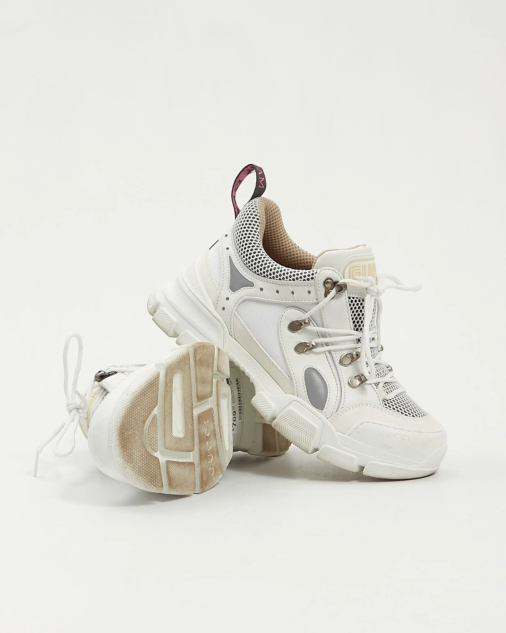 Gucci White Flashtrek Sneakers - 39