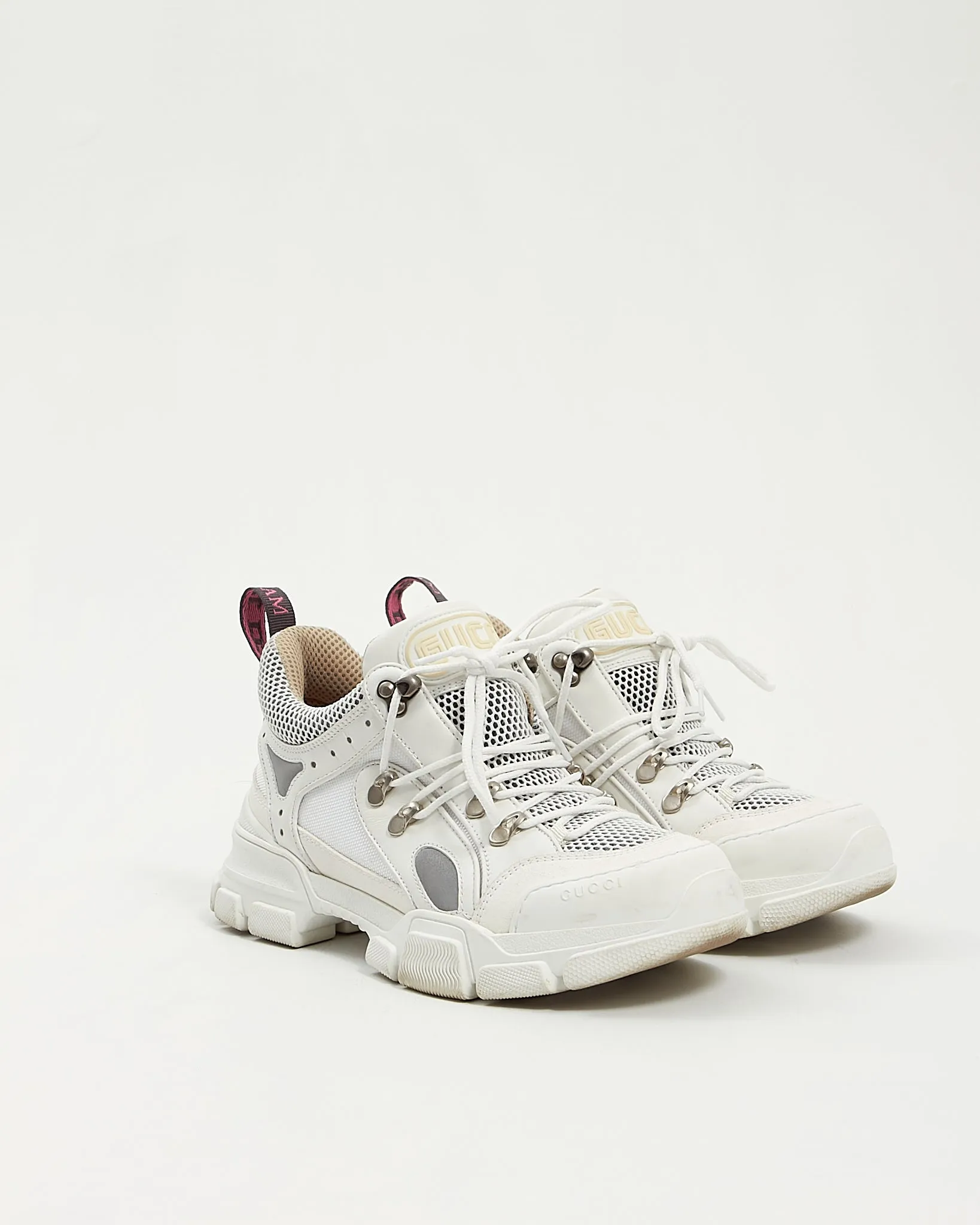 Gucci White Flashtrek Sneakers - 39