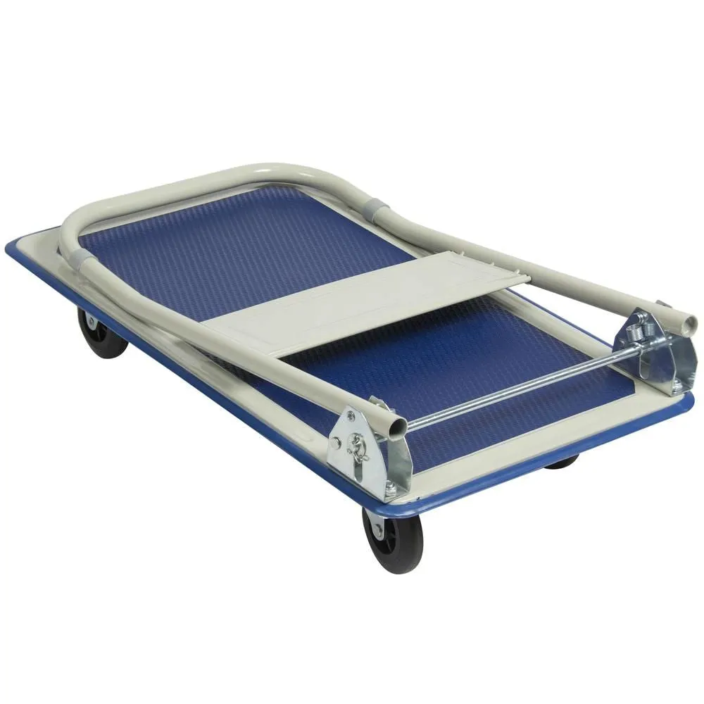 Heavy Duty Folding 4 Wheeled Blue Cart Dolly