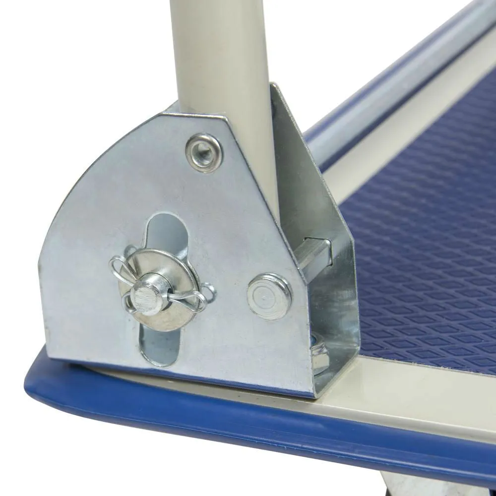 Heavy Duty Folding 4 Wheeled Blue Cart Dolly