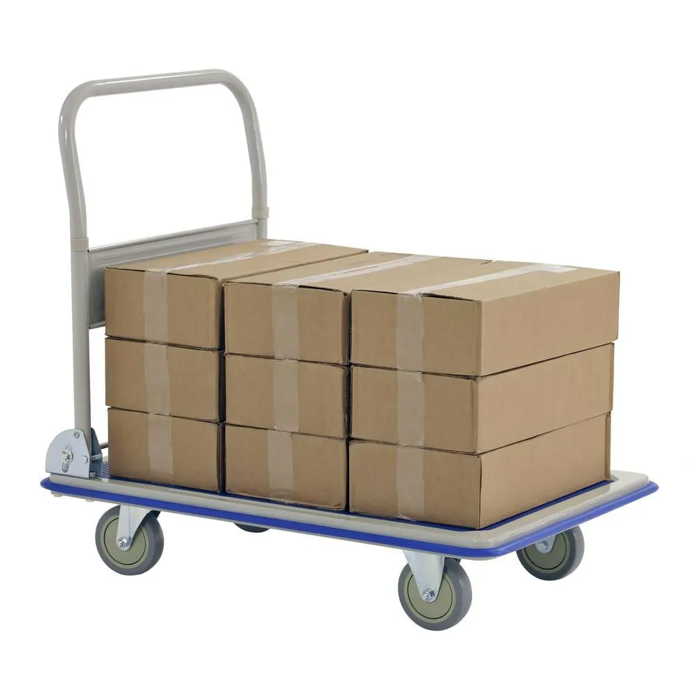 Heavy Duty Folding 4 Wheeled Blue Cart Dolly