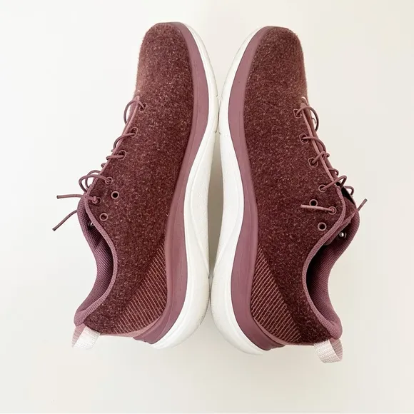 Hoka One One Hupana Flow Wool Sneakers Maroon Burgundy Size 8.5