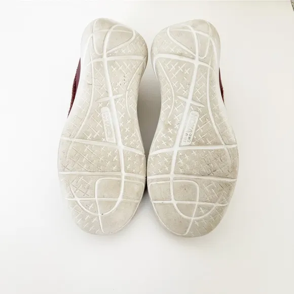 Hoka One One Hupana Flow Wool Sneakers Maroon Burgundy Size 8.5